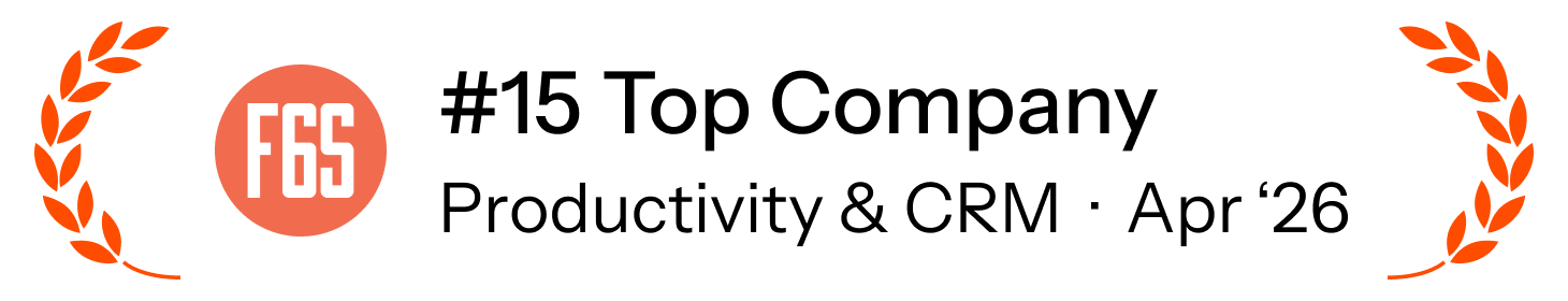 F6S Top 15 Company — Productivity & CRM, April 2026